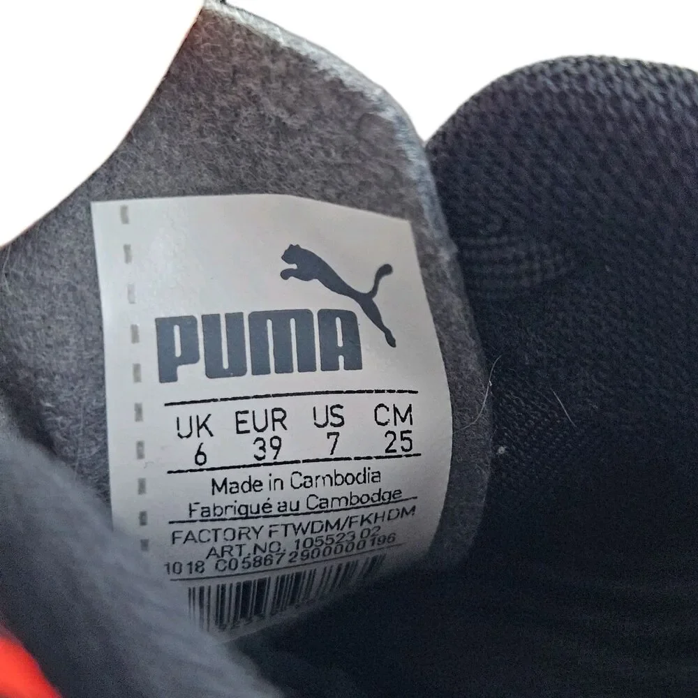 Puma Spirit II TT Soccer Cleats Black Red, Size 7
